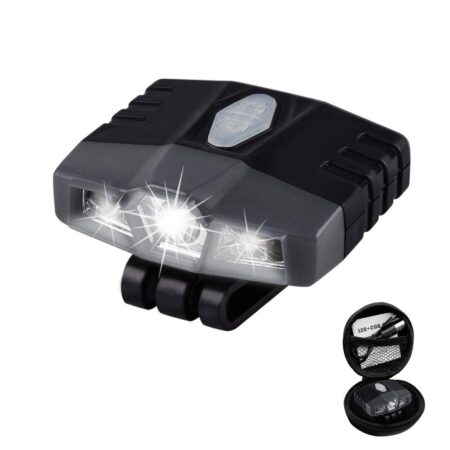 Ultra Bright Mini Hands Free Cree LED Clip on Baseball Cap Light - Rechargeable Waterproof