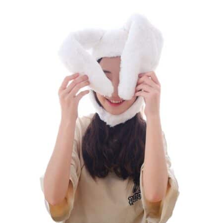 BOBILIKE Plush Fun Bunny Ears Hood Women Costume Hats Christmas Gift-Warm, Soft and Cozy, - Image 3