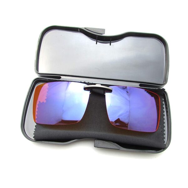 Vyzia Clip On Blue Light Blocking Glasses For Sleep | Fits Over Prescription Glasses, Oran - Image 6