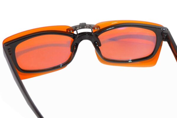 Vyzia Clip On Blue Light Blocking Glasses For Sleep | Fits Over Prescription Glasses, Oran - Image 8