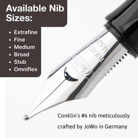Conklin Duragraph Fountain Pen - Broad Nib Fountain Pen, Orange Nights - A Luxury Pen for - Image 3