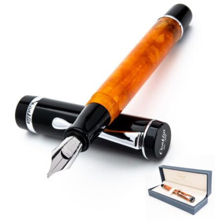 Conklin Duragraph Fountain Pen - Broad Nib Fountain Pen, Orange Nights - A Luxury Pen for