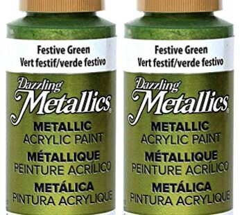 Dazzling Metallics Acrylic Paint 2oz-Festive Green (2 pack)