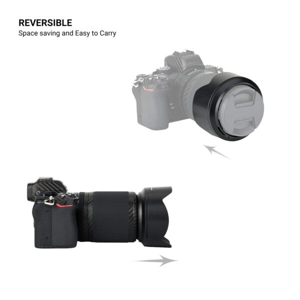 (1+1) Screw on + Bayonet Lens Hood Shade for Nikon Z30 Z50 Z fc Dual Lens Kit (Nikkor Z DX - Image 4