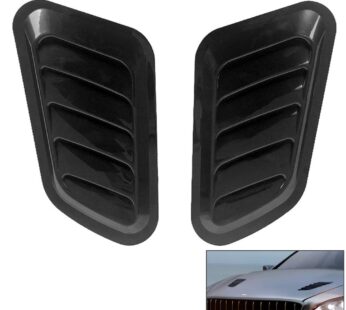 QWORK Decorative Intake Scoop Turbo Trim Cover, Black, 2 Pcs