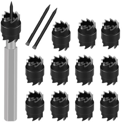 Spot Weld Cutter Set Double Sided 14 Pcs,3/8" HSS Spot Weld Cutter Remover Drill Bits Hex