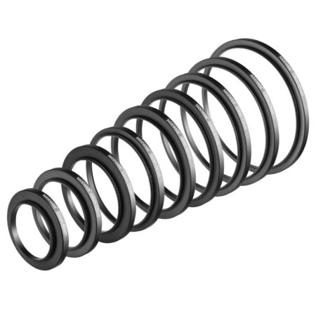 Neewer 9 Pieces Lens Filter Rings Set, Made of Anodized Aluminum, Includes: 37-49mm, 49-52