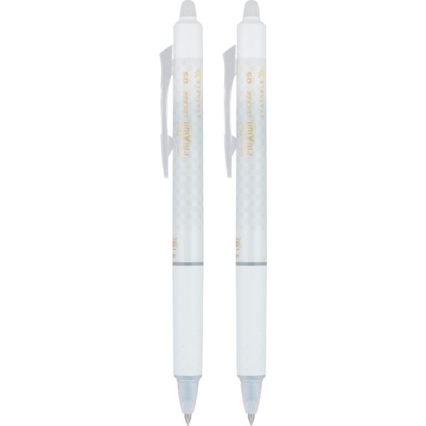 PILOT FriXion Ball Clicker Erasable Gel Ink Retractable Pen, Extra Fine Point, 0.5mm, Whit - Image 2