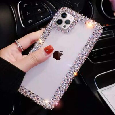 Bonitec Jesiya for iPhone 12 Pro Max Case 3D Glitter Sparkle Bling Case Luxury Shiny Cryst - Image 4