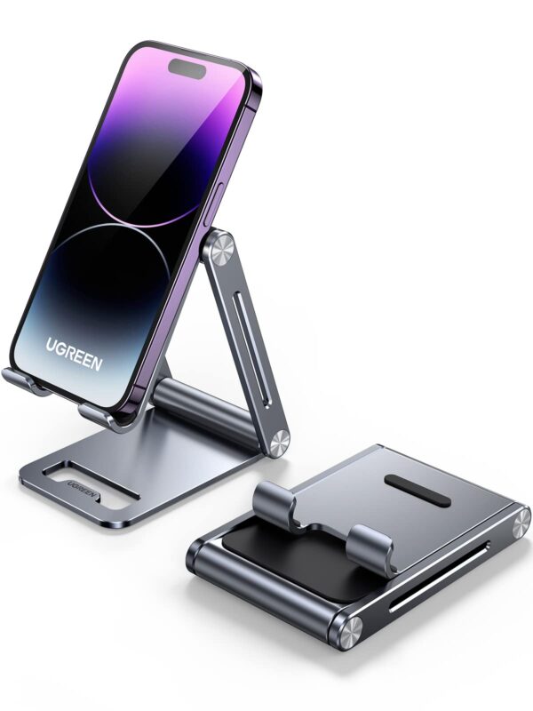 UGREEN Phone Stand for Desk Cell Phone Holder Adjustable Compatible with iPhone 15/14/13/1 - Image 9