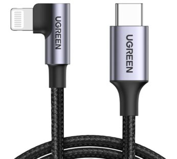 UGREEN MFi Certification Lightning Cable – 90 Degree USB C to Lightning Cable 3FT Compatib