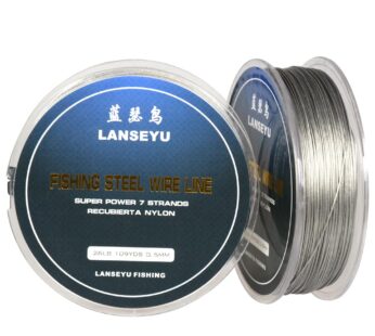 0.5mm 100 Metres 26 Pound Fishing Stee Wire Nylon Coated 1×7 Stainless Steel Leader Wire S