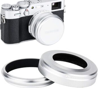 JJC Mark V Metal Lens Hood Protector with 49mm Filter Adapter Ring for Fujifilm X100VI X10