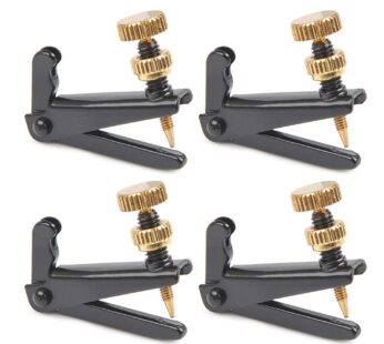 TIMESETL 4Pack Violin Fine Tuners for 4/4-3/4 Violin Metal String Adjuster Nickel Plated A