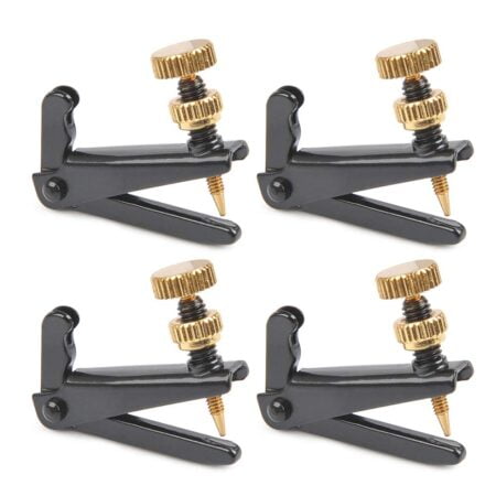 TIMESETL 4Pack Violin Fine Tuners for 4/4-3/4 Violin Metal String Adjuster Nickel Plated A