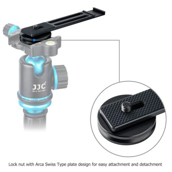 JJC Metal Cold Shoe Mount Bracket Extension Bar for Sony RX100 VII A6400 A6100 A6600 Canon - Image 4