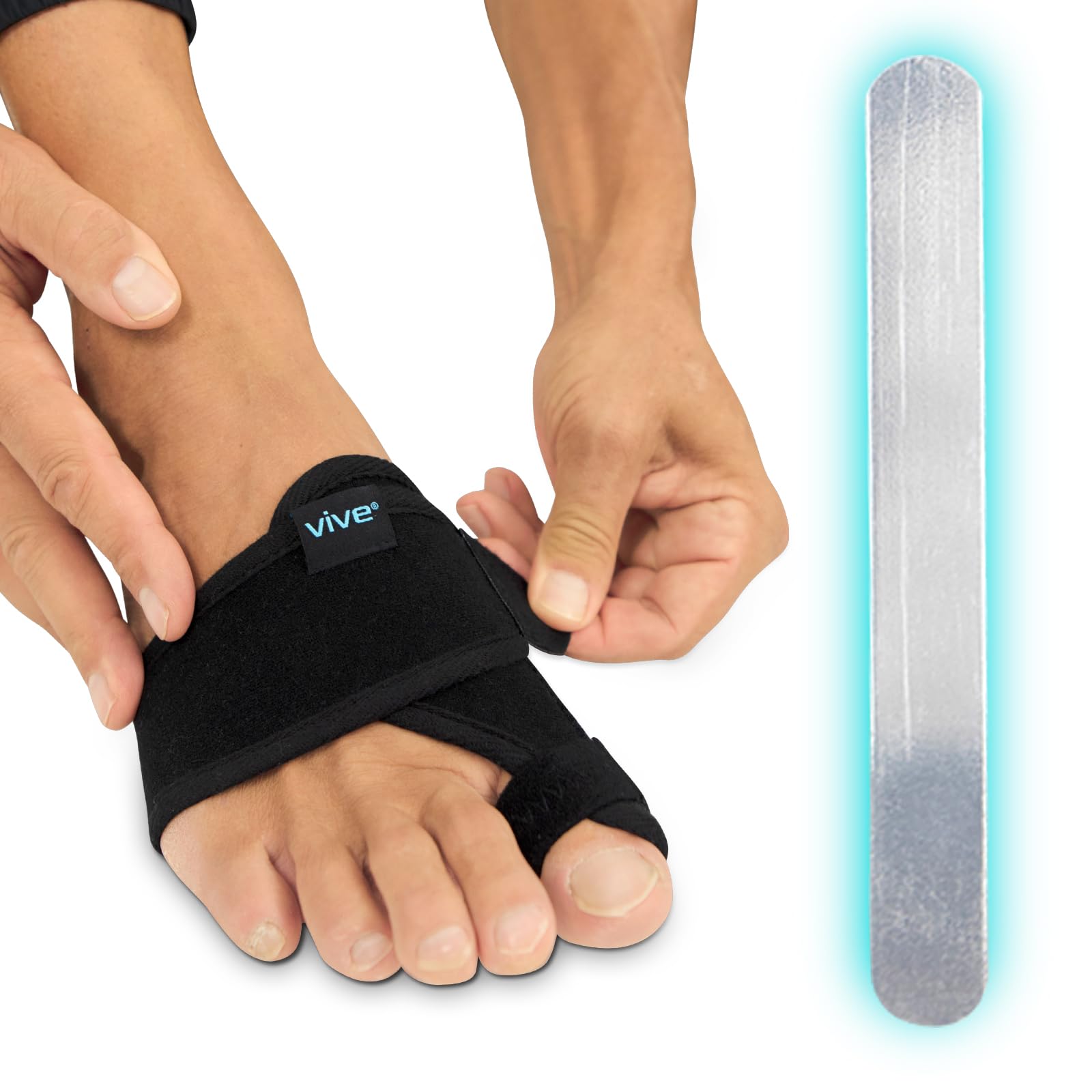 Vive Bunion Brace (Pair) - Big Toe Corrector Straightener with Splint - Hallux Valgus Pad,