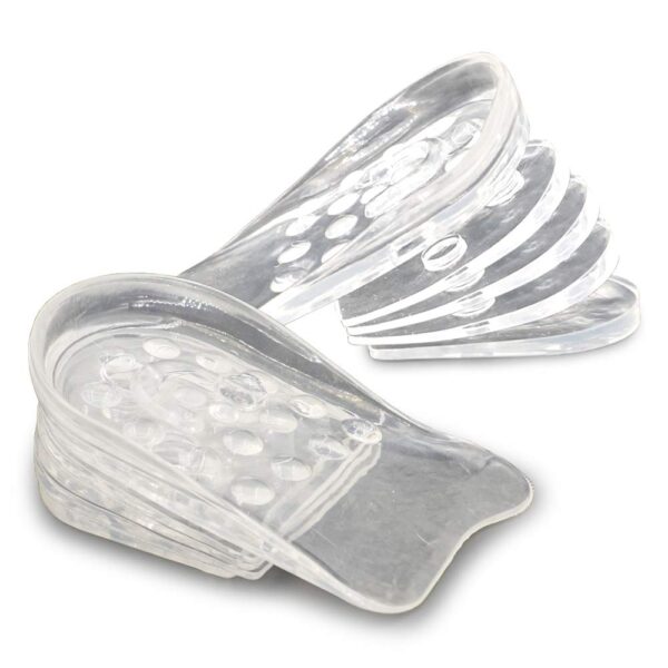 Dr.Foot Adjustable 5-Layer Height Increase Insoles, Silicone Heel Cushion Inserts for Men