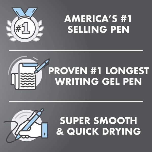 PILOT FriXion Ball Clicker Erasable Gel Ink Retractable Pen, Extra Fine Point, 0.5mm, 6 Co - Image 2