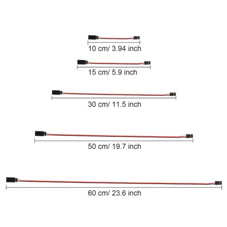 Tecunite 20 Pieces 3-pin Servo Extension Cable Wire Cord Female to Male RC Servo Extension - Image 2