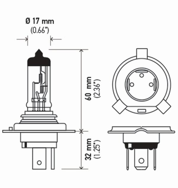 HELLA H4P50TB +50 Performance Bulb, 12V, 60/55W, 2 Count (Pack of 1) - Image 2
