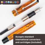 Conklin Duragraph Fountain Pen - Broad Nib Fountain Pen, Orange Nights - A Luxury Pen for - Image 6