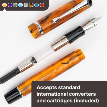 Conklin Duragraph Fountain Pen - Broad Nib Fountain Pen, Orange Nights - A Luxury Pen for - Image 6