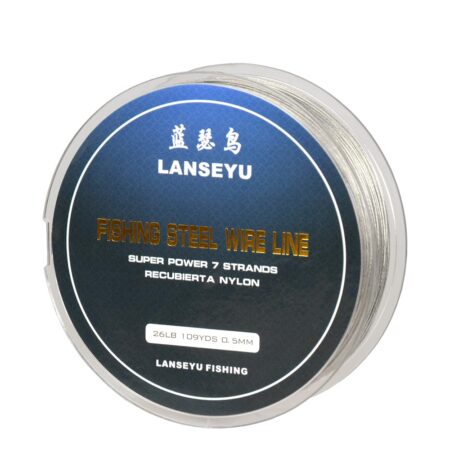 0.5mm 100 Metres 26 Pound Fishing Stee Wire Nylon Coated 1x7 Stainless Steel Leader Wire S - Image 2