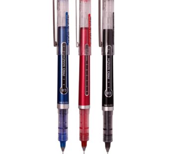 Morning Glory Pro Mach Roller Ball Pen – 0.38 mm Fine Point Tip (Pack of 3)