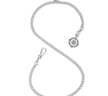 ManChDa Albert Chain Pocket Watch, T-bar Chain with Compass Pendant, Curb Link Chain 2 Hoo
