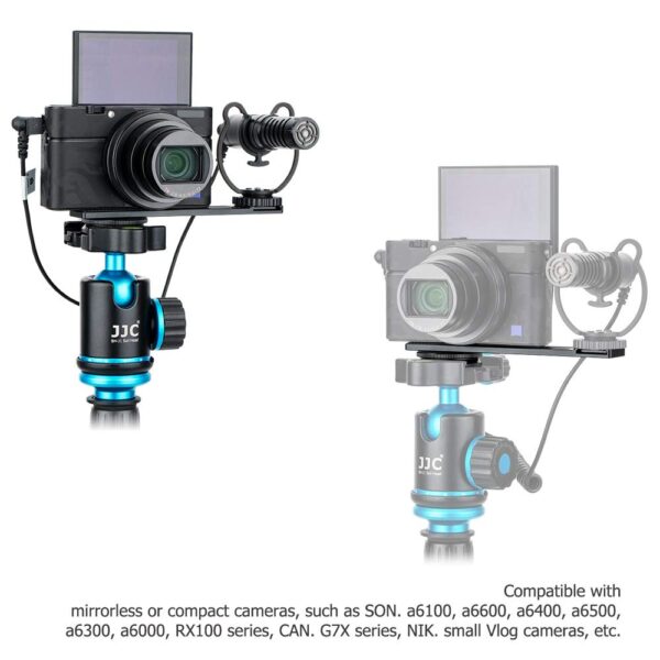 JJC Metal Cold Shoe Mount Bracket Extension Bar for Sony RX100 VII A6400 A6100 A6600 Canon - Image 6