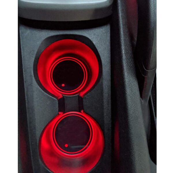 Dalimo Led Cup Holder Lights, 2 Pieces Car Cup Holder led Lights with 7 Colors USB Chargin - Image 3