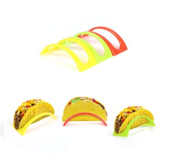 Ximimark 12 pcs Colorful Taco Holder Stand For Soft & Hard Shell Taco Microwave Safe