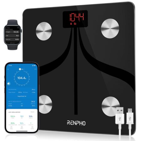 RENPHO Elis 1 Body Fat Scale, USB Rechargeable Digital Bathroom Scale, Smart Bluetooth Wei
