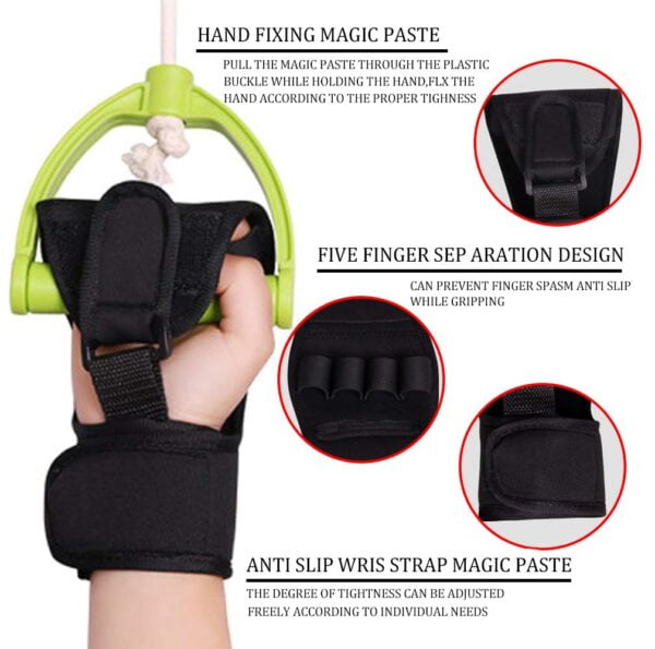 KIKIGOAL Finger Splint Brace Ability, Finger Gloves Brace Elderly Fist Stroke Hemiplegia H - Image 3