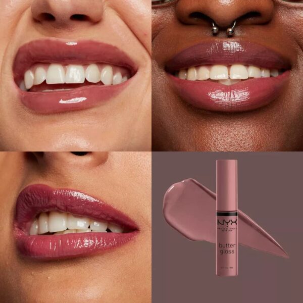 NYX PROFESSIONAL MAKEUP Butter Gloss, Non-Sticky Lip Gloss - Cinnamon Roll (Dusty Nude Mau - Image 3