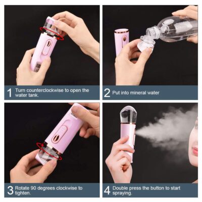 Nano Facial Mister with Skin Analyzer Moisture Tester, FANTEXY Portable Mini Cool Face Mis - Image 5
