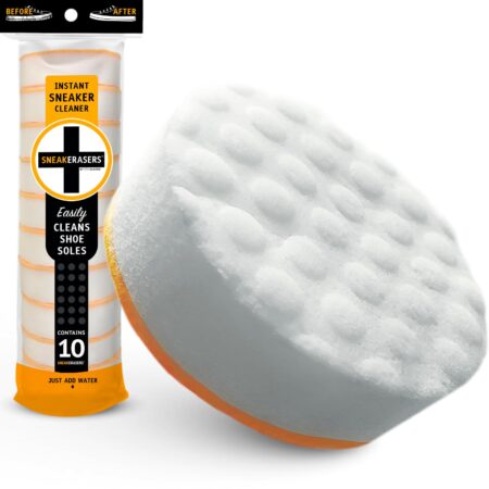 SneakERASERS Instant Sole and Sneaker Cleaner, Premium, Disposable, Dual-Sided Sponge for