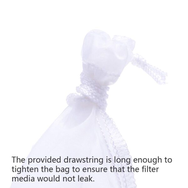 ALEGI Media Filter Bag Aquarium Extra Fine,Reusable 180 Micron Drawstring Mesh Filter Bags - Image 5