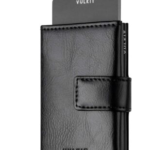 VULKIT Pop Up Wallet, Leather Automatic Credit Card Holder Wallet RFID Blocking Bifold Poc