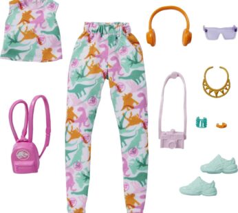 Barbie Clothing & Accessories Inspired by Jurassic World with 10 Storytelling Pieces for B