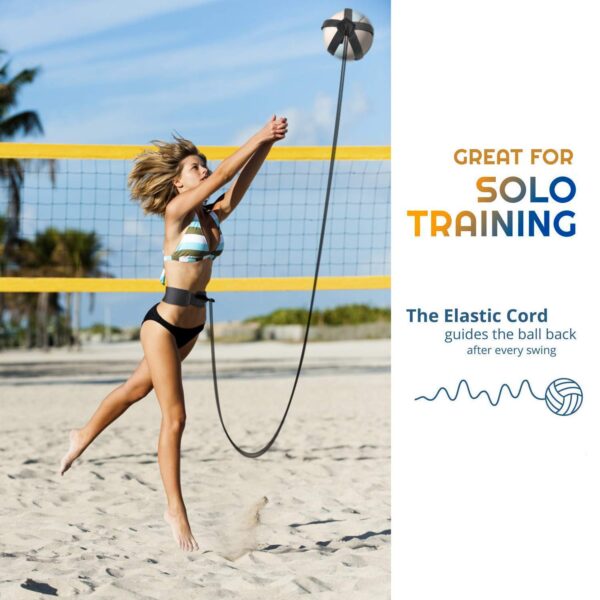 TOBWOLF Volleyball Training Equipment Aid, Elastic Self-Training Volleyball Resistance Ban - Image 7