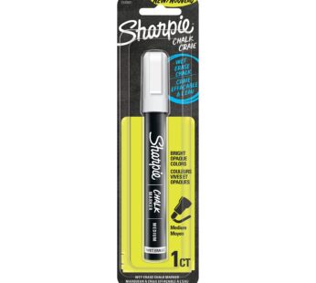 SHARPIE Chalk Marker, Wet Erase Markers, White, 1 Count