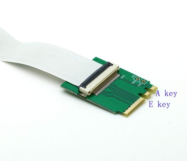 Sintech PCI-E Express X1/UB to M.2 A/E Key Adapter Card with FPC Cable - Image 3