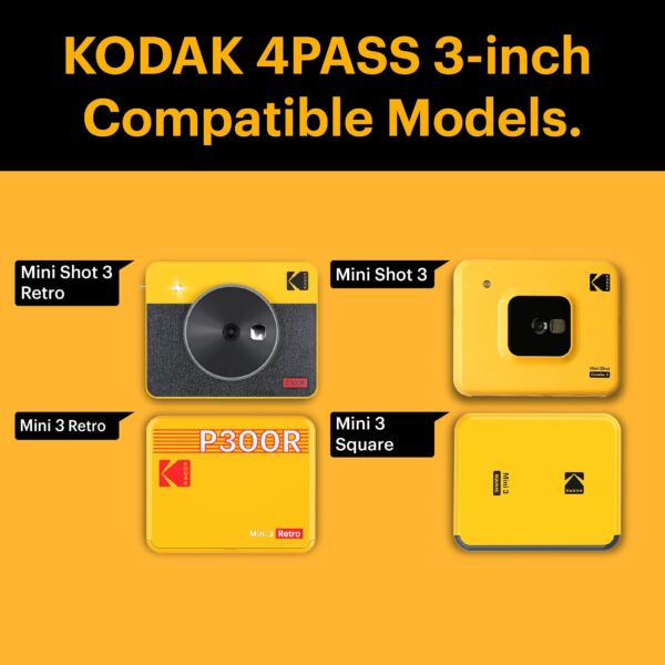 KODAK 4PASS 7.5 x 7.5 cm Film Cartridge (60 Sheets) for KODAK Mini 3 Retro and Mini Shot 3 - Image 2