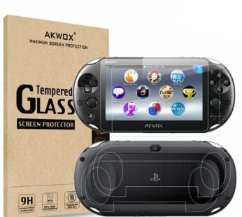 AKWOX (4-Pack) 2 Front+2 Back Covers Screen Protectors for Sony PlayStation Vita 2000, 9H