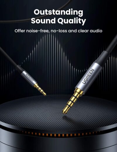 UGREEN 3.5mm Audio Cable Braided 4-Pole Hi-Fi Stereo TRRS Jack Shielded Male to Male AUX C - Image 8