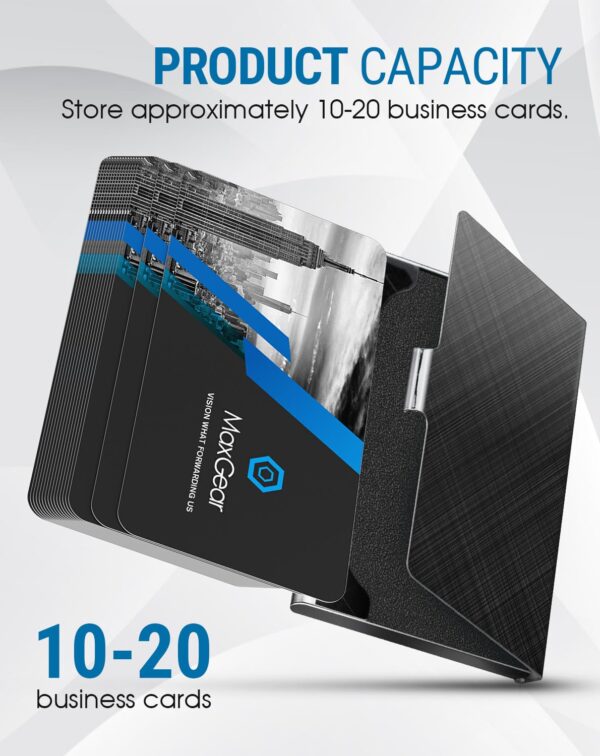 MaxGear Metal Business Card Holder for Women & Men, Pocket Business Card Case Slim Busines - Image 3