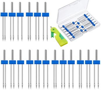 18 Pieces Sewing Machine Twin Needles Double Twin Needles Pins Twin Stretch Needles with P