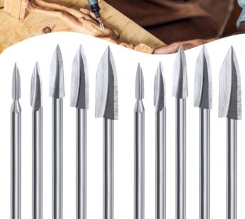 10 Pieces Wood Carving Drill bits Wood Carving Engraving Tools Rotary Carving bits DIY Woo